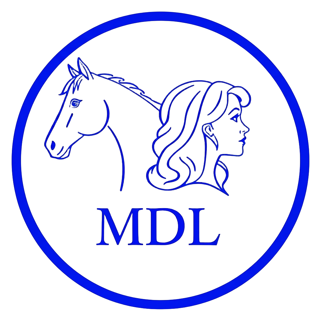 Logo MDL, Monique de Lambertye, coaching Paris et constellations avec les chevaux à Boutigny (77)